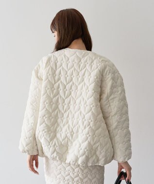 Green Parks ・ｓｗｉｎｇ　ｂｙ　ハートキルトコクーンブルゾン Ivory