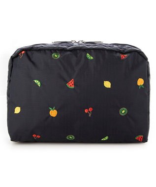 LeSportsac EXTRA LARGE RECTANGULAR COSMETIC/ミックスドフルーツエンブロイダリー ミックスドフルーツエンブロイダリー