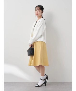 earth music&ecology すきな丈フレアスカート Yellow
