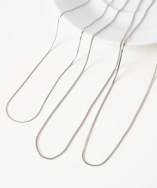 WEGO ステンレスシンプルチェーンネックレス60㎝ 柄1