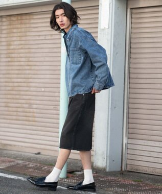 WEGO 【ユニセックス着用ITEM/SMLサイズ展開】スーパーバギーデニムショーツ デニムブラックソノタ