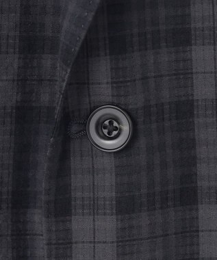 GOTAIRIKU 清涼サッカー素材【通気性/軽量】空羽サッカー マドラスチェック シャツジャケット グレー系4