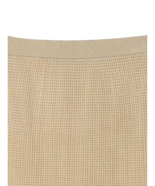 Green Parks ２ｗａｙ　メッシュ編みニットＩラインスカート（ペチ付き） Gold