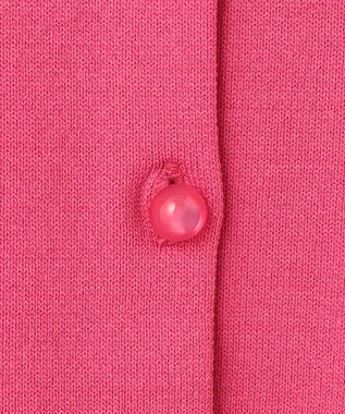 組曲 【5色展開・洗える】MINA半袖 カラーカーディガン オールドローズ系