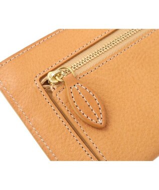 genten フラッターカットワーク マチなし長財布 ヌメベージュ