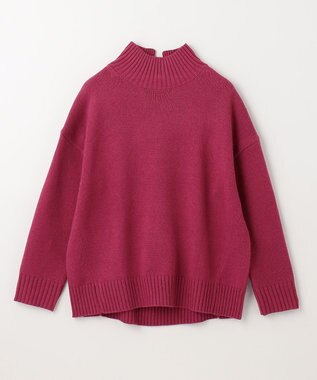 ANY ラムウールバックテイルニット マゼンタ