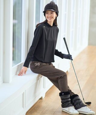 23区GOLF 【WOMEN/EC限定】【吸水速乾/UVケア】シンプル モックネック ブラック系