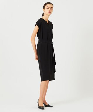 BEIGE， 【S-size】CINDY / Vネックワンピース Black×Black