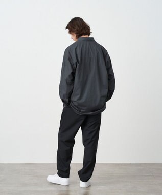 ATON COTTON LAWN | オーバーサイズシャツ - UNISEX CHARCOAL GRAY