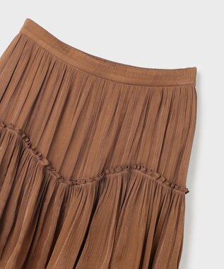 GRACE CONTINENTAL イレギュラーティアードスカート ブラウン