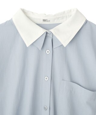 CRAFT STANDARD BOUTIQUE レイヤードライクショートスリーブシャツ Blue
