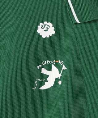 PW CIRCULUS 【WOMEN】ミニワッフル鹿の子ポロ ゴルフウェア レディース グリーン系
