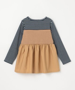 組曲 KIDS 【110-140㎝】ビスチェドッキング Tシャツ ベージュ