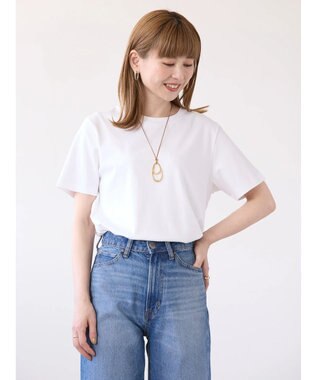 AMERICAN HOLIC キレイＣＯＴＴＯＮクルーネックカットプルオーバー Off White