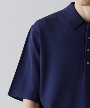 UNFILO MENS 【接触冷感】イージーケア ニットポロ [23年春夏商品] ネイビー