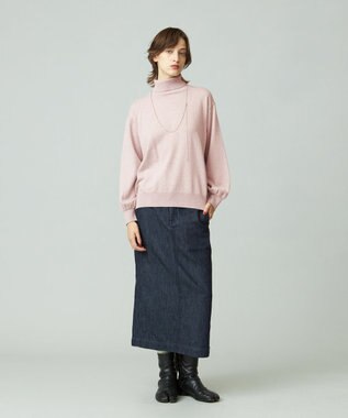 J.PRESS YORK STREET 【WOMEN】ANTI PILLING WOOL ロールネックニット ピンク系