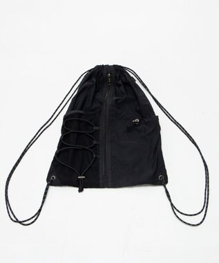 WEGO 【ユニセックス着用ITEM】センターzipナップサック ブラック