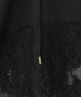 UNFILO レースヘム キャミソール ブラック