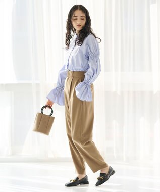 #Newans コクーンシルエットパンツ キャメル