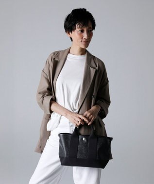 TOPKAPI 【Breath TOPKAPI】SCOTCH GRAIN スコッチグレイン ショルダー付き ミニ トートバッグ S ブラック