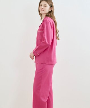 une nana cool 【綿100%】40/2コーマ天竺シルケットパジャマ MADE WITH LIBERTY FABRIC マジェンタ