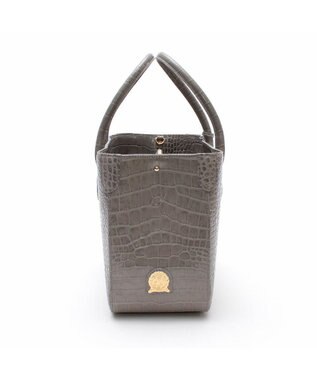 A.D.M.J. 【牛革】クロコダイル型押しトート32cm(Dカン付) スモーク