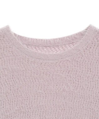 earth music&ecology モヘヤライクレースニット Lavender