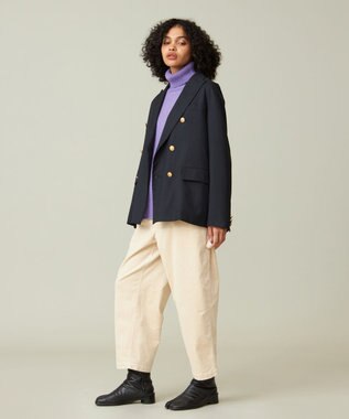 J.PRESS YORK STREET 【WOMEN】ウールカシミヤ タートルネックニット パープル系