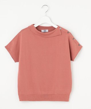 J.PRESS LADIES 【洗える・抗菌防臭】COTTON POLYESTER 襟付き ニット ローズピンク系