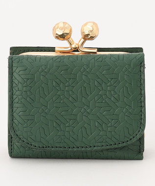 UNBILLION perche 抗菌レザー型押し外がまミニウォレット