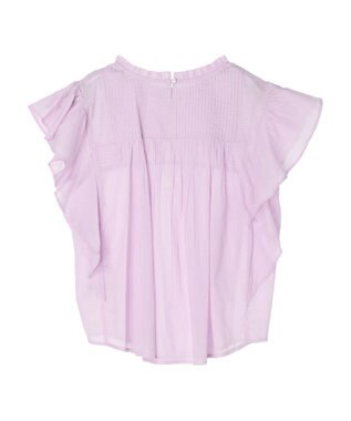 earth music&ecology コットンボイルフリルブラウス Light Pink