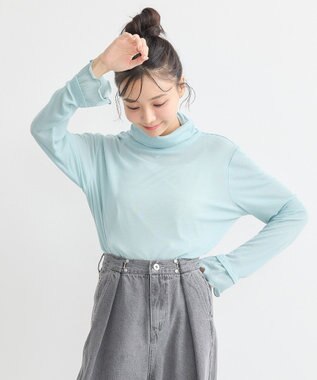 earth music&ecology シアードッキングタートルプルオーバー Mint