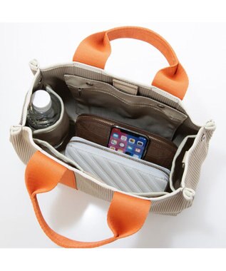 UNBILLION カシュカシュ cachecache / ジャガードニットスクエア2wayトート オレンジ