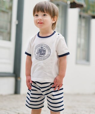 J.PRESS KIDS 【BOX付き】【80-90㎝】カーディガン&半袖Tシャツ&パンツ セット アイボリー系