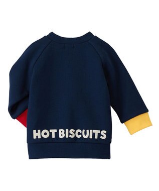 MIKI HOUSE HOT BISCUITS 【ベビーウェアパック】【ラッピング不可】トレーナー＆パンツセット 紺