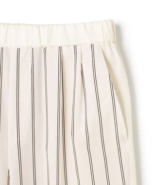 BEIGE， QUARTZ / 側章コンビ ストライプパンツ Black St.