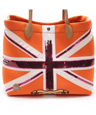 A.D.M.J. 【A4収納可】【魔法のように軽い】マジックライト/ユニオンジャックキューブトート34cm MANGO