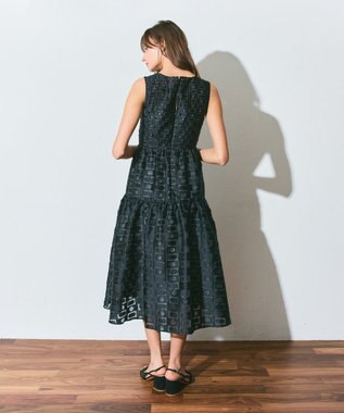 GRACE CONTINENTAL キカドットジャガードドレス ブラック