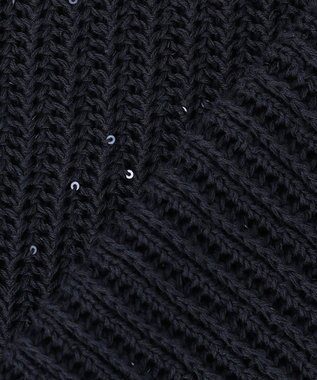 自由区 S 【WEB限定・2点SET・着回し3WAY以上】セットアップニット・スカート ネイビー×ブラック