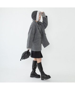 林八百吉商店 un chapeau アンゴラバラクラバ オフブラック