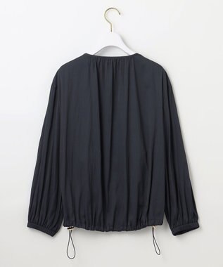 ANY SIS S 【接触冷感・速乾・UVカット】ツヤテロギャザー ブルゾン ネイビー