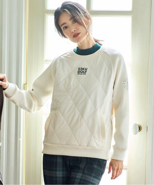 【WOMEN】中綿キルトプルオーバー 着脱楽ちん 便利なポケット付 1枚で決まる