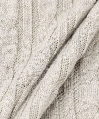 JOSEPH ABBOUD 【オリジナルオーガニックコットン使用/サスティナブル】JOE COTTONケーブル ニットパーカー ベージュ系