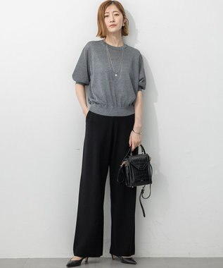 23区 S 【洗える】オータムメタリック ラメ ニットT シルバー系