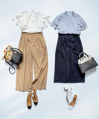 組曲 S カールマイヤーフリル ブラウス アイボリー系