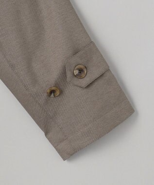 GOTAIRIKU 25年新作/3シーズン対応【防水/軽量/シワになりにくい】メランジカルゼ ステンカラーコート_無地 ベージュ系