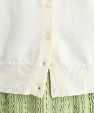 earth music&ecology ＵＶカット加工クルーネックニットカーディガン Ivory