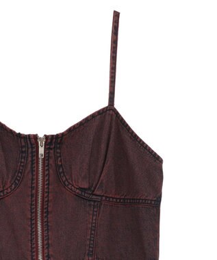 Green Parks ・ＳＵＧＡＲ　ＳＰＯＯＮ　コルセットデニムキャミワンピ Pink