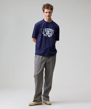J.PRESS MEN 【AaronChang】【UNISEX】プリント Tシャツ ネイビー系