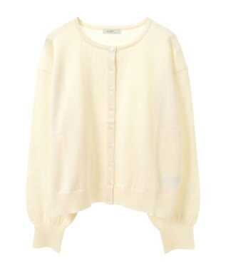 earth music&ecology ＵＶカット加工クルーネックニットカーディガン Ivory